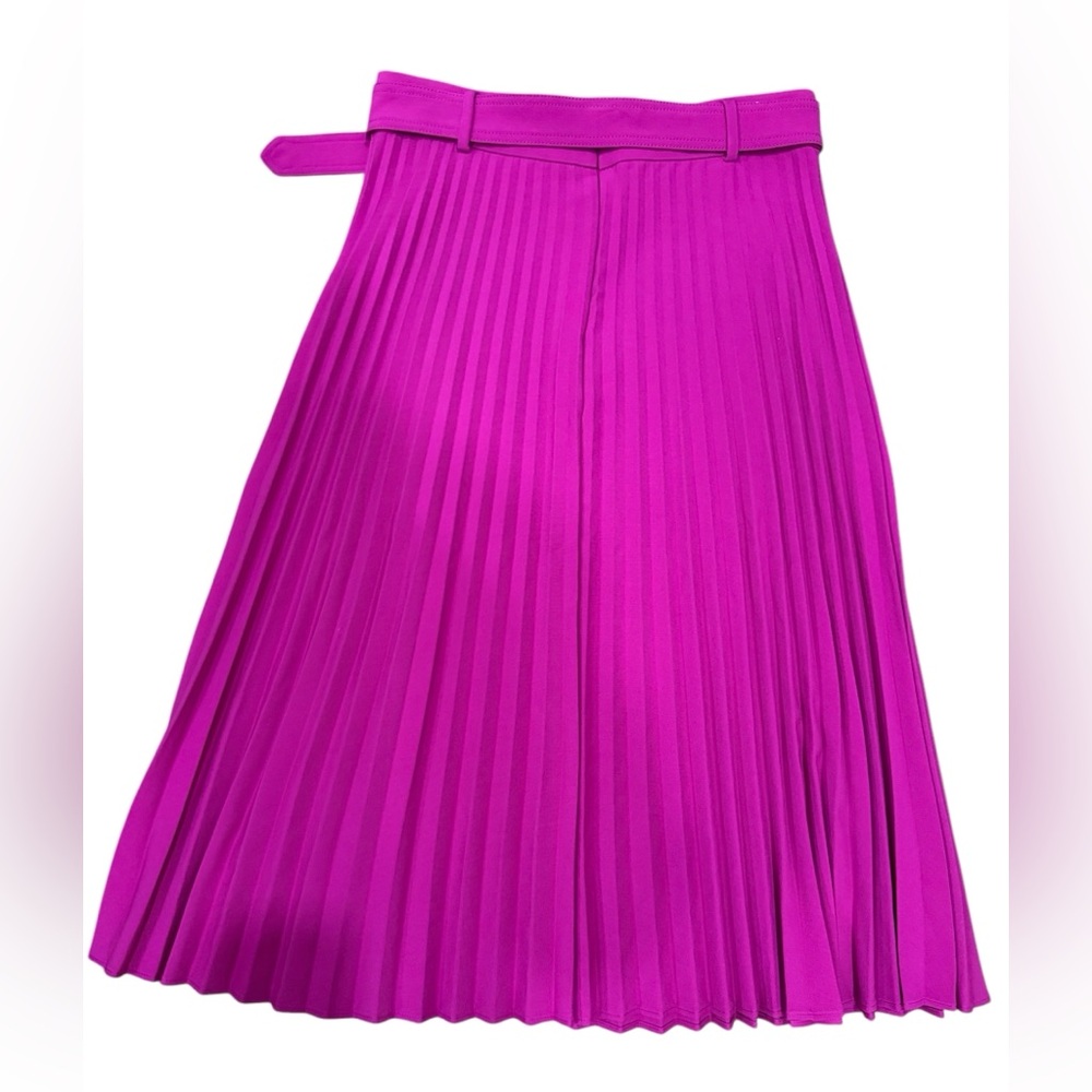 Ann Taylor Belted Pleated Midi Skirt - Picture 4 of 4